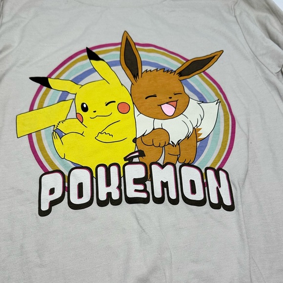 Pokémon Girls Tan Cotton Long-sleeve Shirt Top-Size XL - Picture 3 of 9